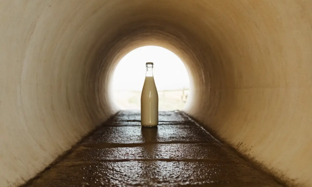 Imágenes muestran leche brillante