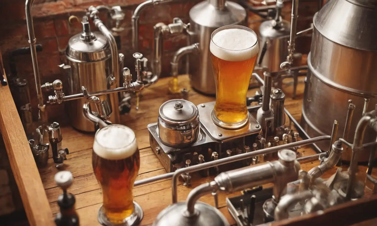 Ilustración de cerveza retro