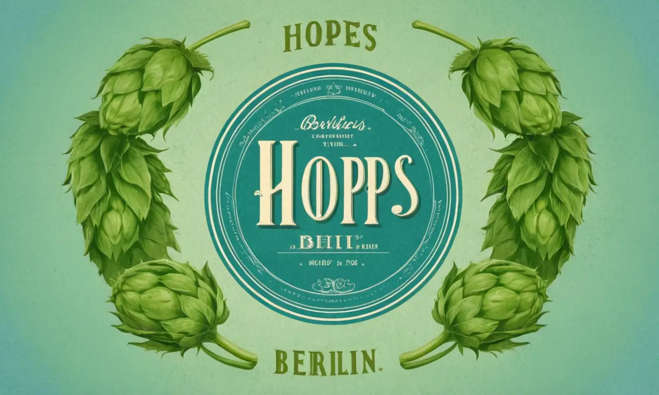 Es una ilustración vintage de cerveza azul y verde