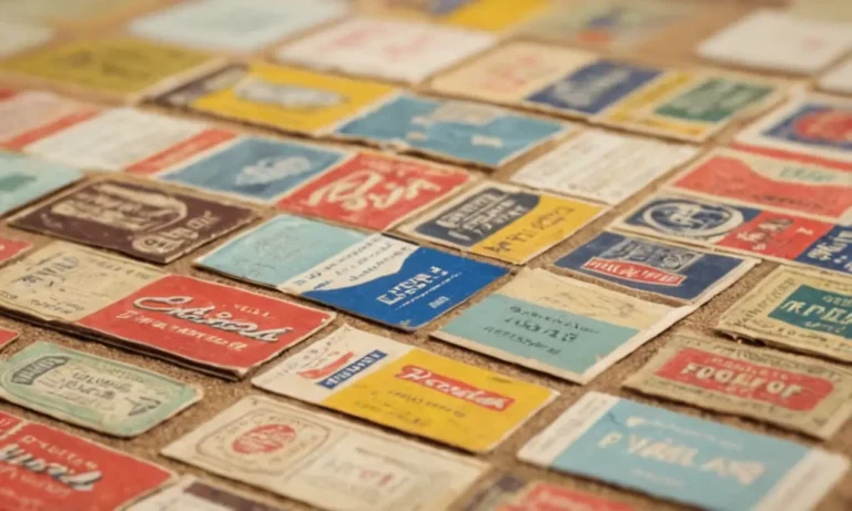 El papel pintado muestra diseños de etiquetas que evolucionan desde los años 50 hasta la era digital