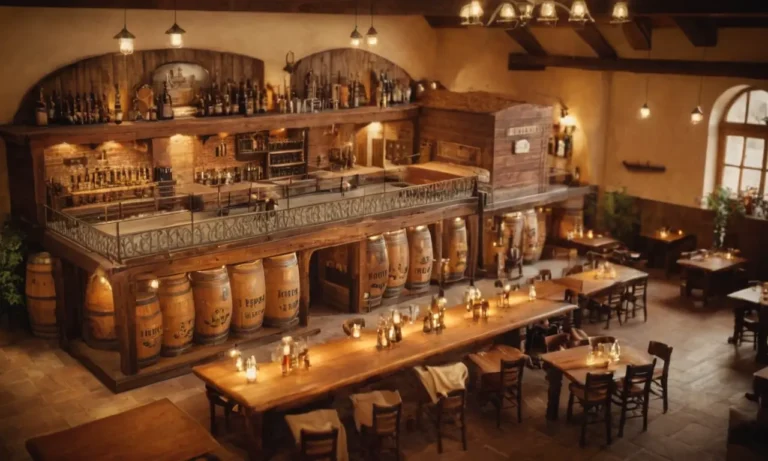 Cervecería bávara vintage con detalles de lager y elementos florales sutiles