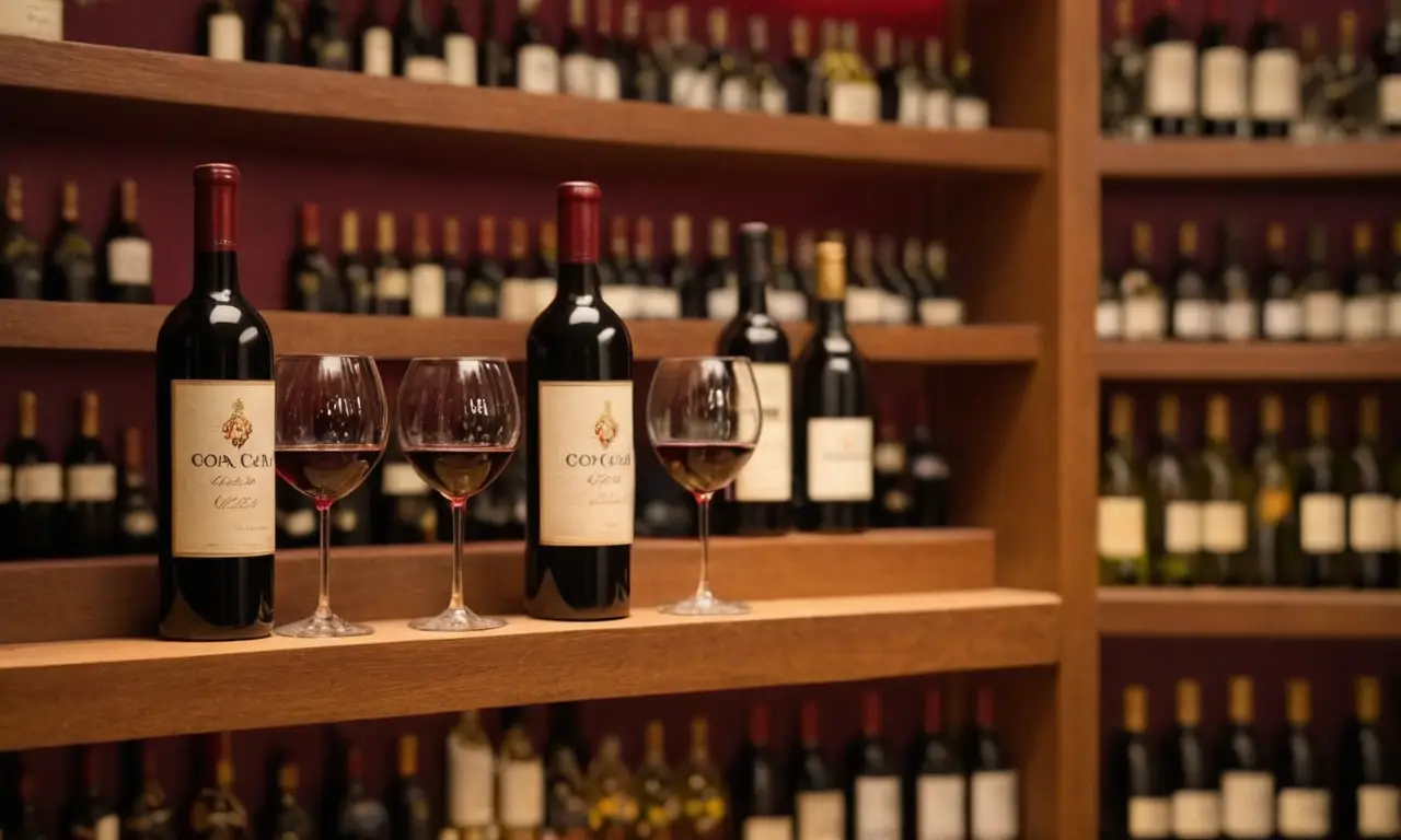 Papel pintado elegante exhibe Copa Cáliz y vinos de lujo