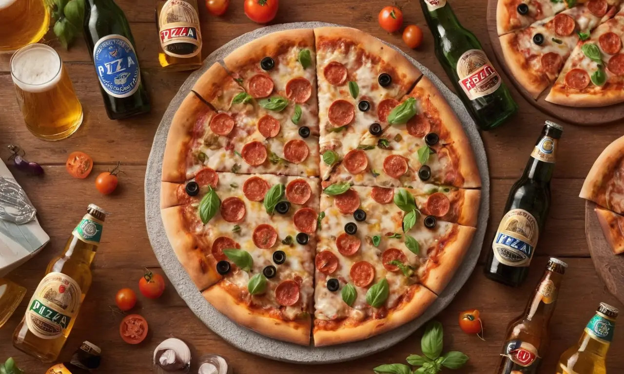 El papel pintado muestra pizza