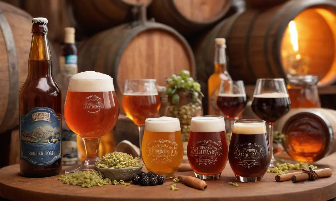 Las ilustraciones promueven un guía vibrante y detallado de cerveza ácida