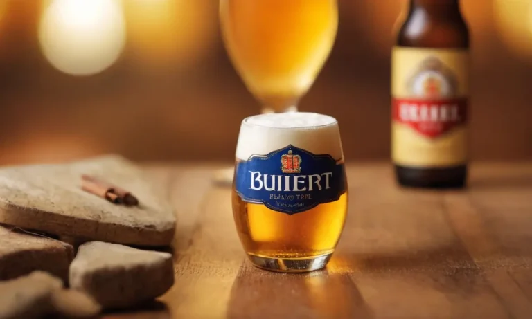 El papel pintado muestra una cerveza Tripel belga