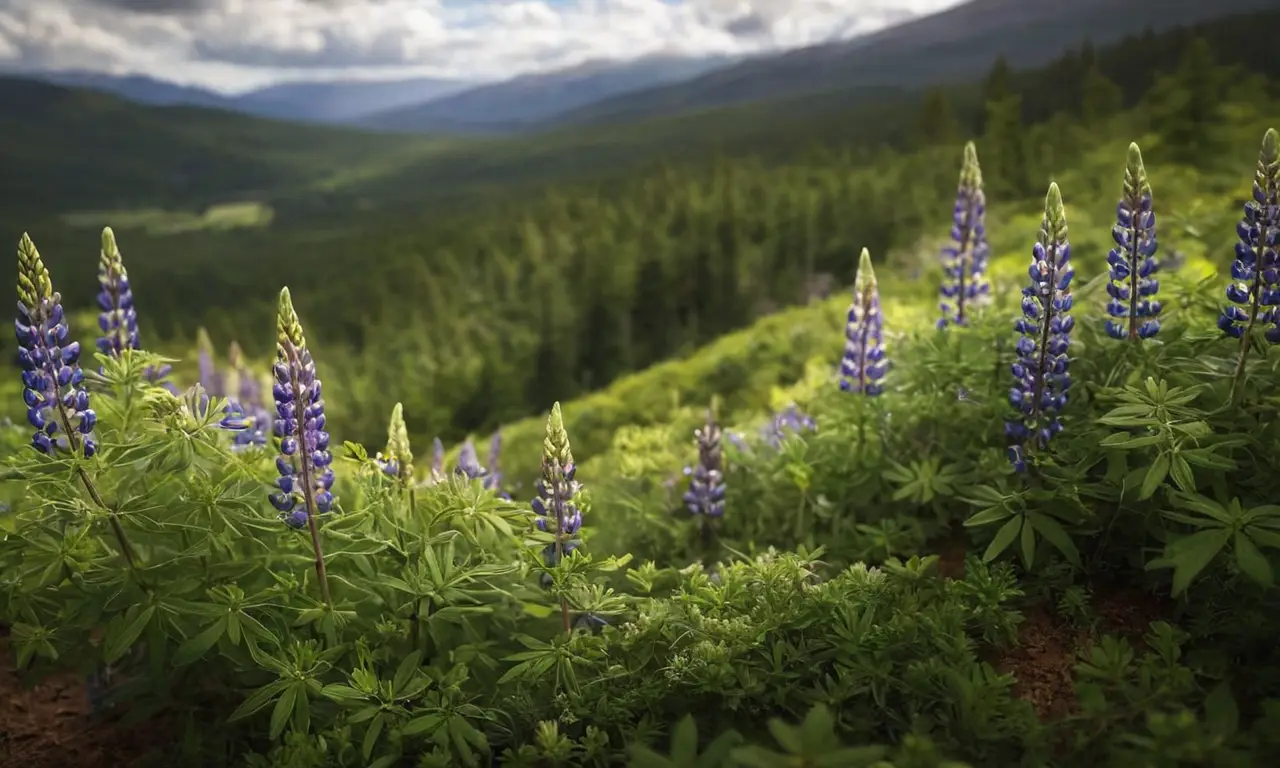 El papel pintado muestra la transformación de la lupina y sus secretos