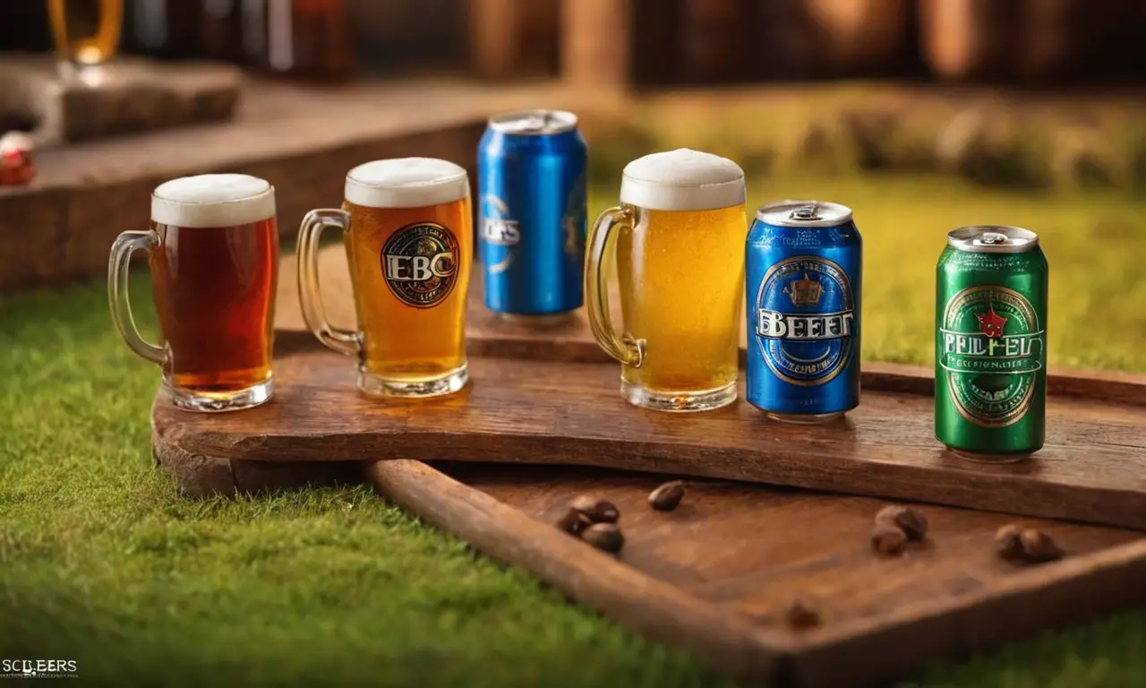 El papel pintado muestra colores de cerveza de forma atractiva