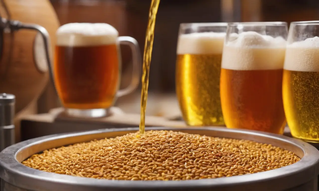 Representa la fermentación de cerveza vibrante