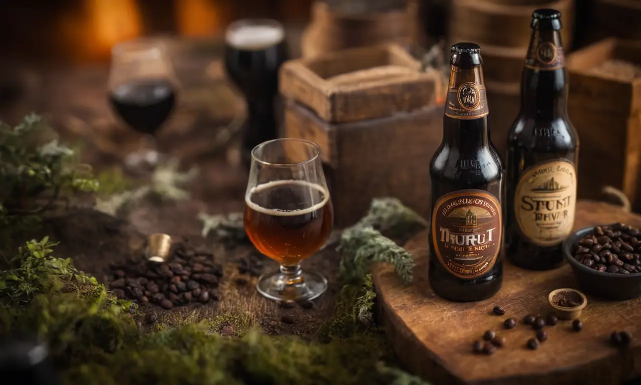 Papel pintado oscuro y texturizado con historia cervecera