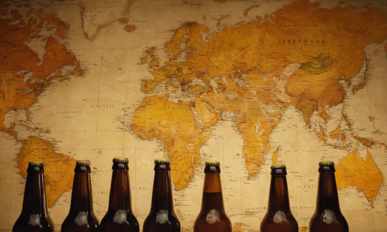 Papel pintado vibrante con cerveza