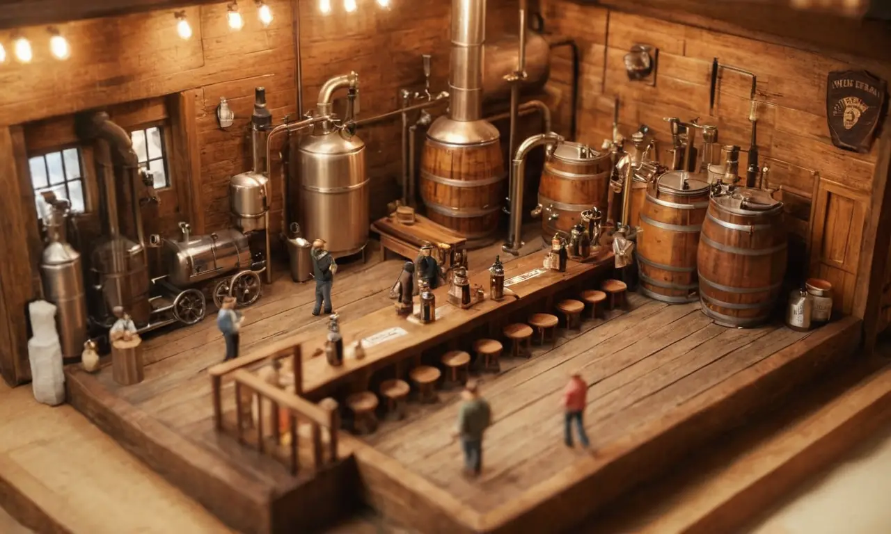 Cerveza artesanal en pergamino antiguo y rústico