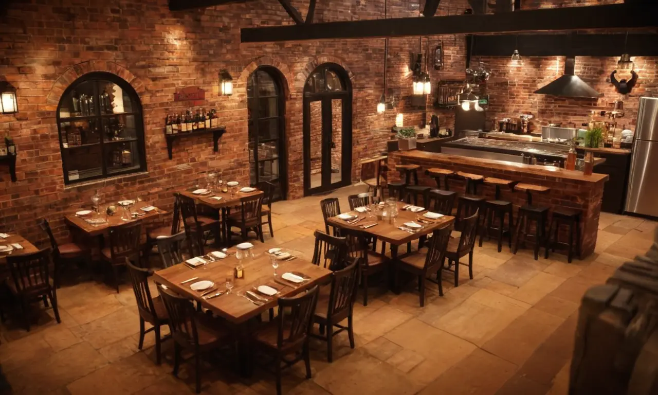 Es un ambiente rústico y elegante